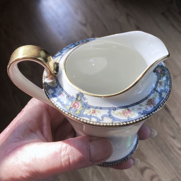 RARE "Troy" Upright Creamer, Theodore Haviland Limoges France, Gold Trim. EUC - Picture 7 of 12